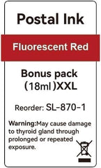 XXL SL-870-1 Fluorescent Postage Red Ink Cartridge High Capacity SL8701 Ink for PB New SendPro Mailstation Postage Meter (CSD1) - (18ML)