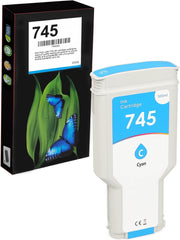 745 (F9K03A) Ink Cartridge Cyan Remanufactured 745XL 300-ml Ink Replacement for DesignJet HD Pro MFP Z2600 Z5600 Postscript Printers Ink Cartridge (1 Pack)