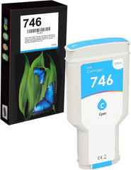 746 Cyan Ink Cartridge 300ML (P2V80A) Remanufactured 746XL Ink Replacement for 746 Z6 Z9+ Large Format Plotter Printer Cartridge Ink (1 Pack)