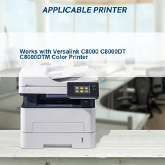 Versalink C8000 Toner Cartridge Remanufactured High Capacity 106R04046 106R04047 106R04048 106R04049 Replacement for Versalink C8000 C8000DT C8000DTM Color Printer