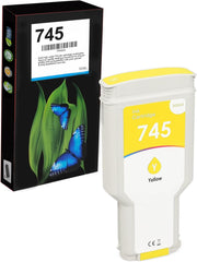 745 (F9K02A) Ink Cartridge Yellow Remanufactured 745XL 300ml Ink Replacement for DesignJet HD Pro MFP Z2600 Z5600 Postscript Printers Ink Cartridge (1Pack)
