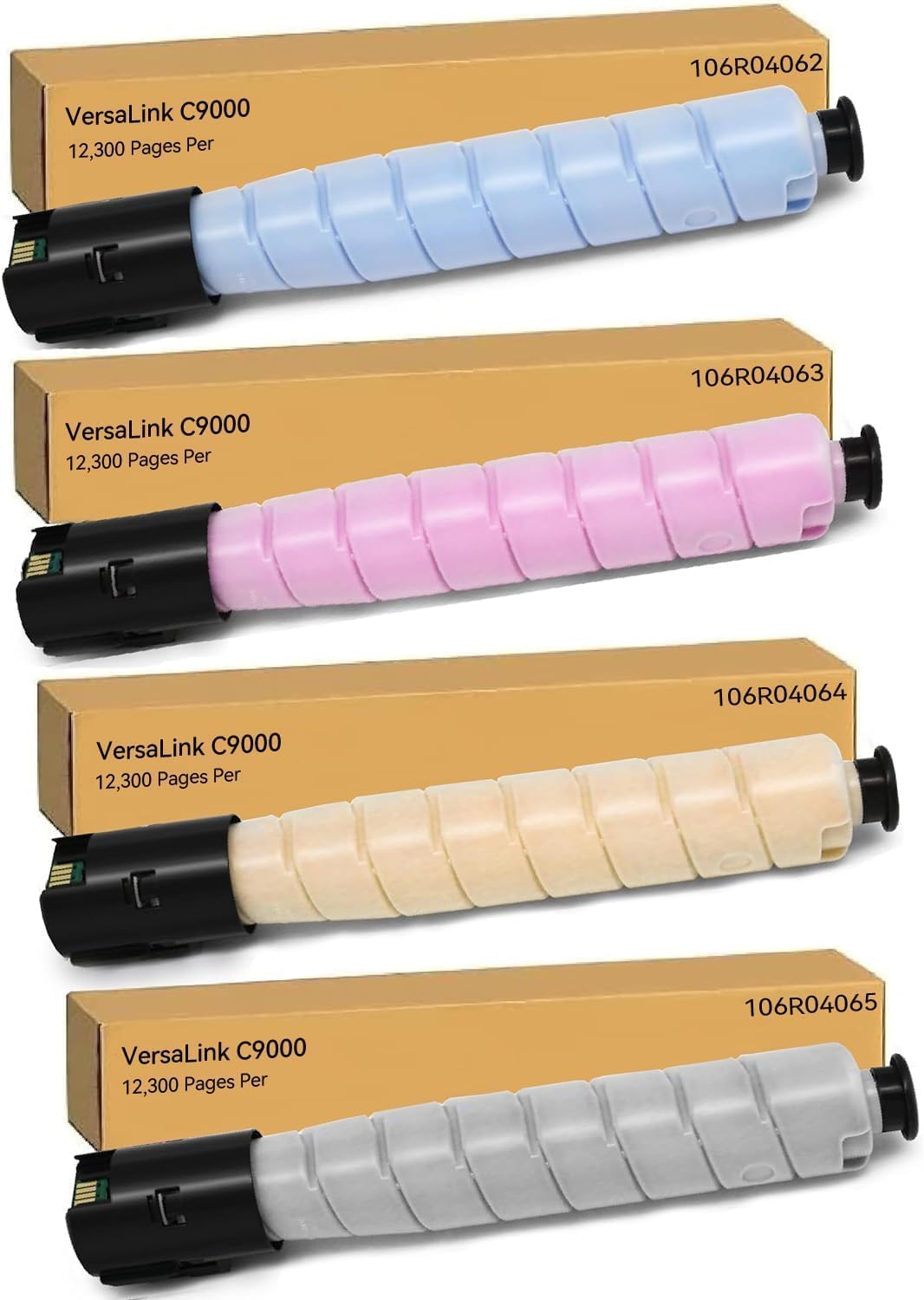 Versalink C9000 Toner Cartridge Replacement for Xerox 106R04062 106R04063 106R04064 106R04065 for Versalink C9000 Printer (Black Cyan Magenta Yellow)