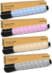 Versalink C9000 Toner Cartridge Replacement for Xerox 106R04062 106R04063 106R04064 106R04065 for Versalink C9000 Printer (Black Cyan Magenta Yellow)