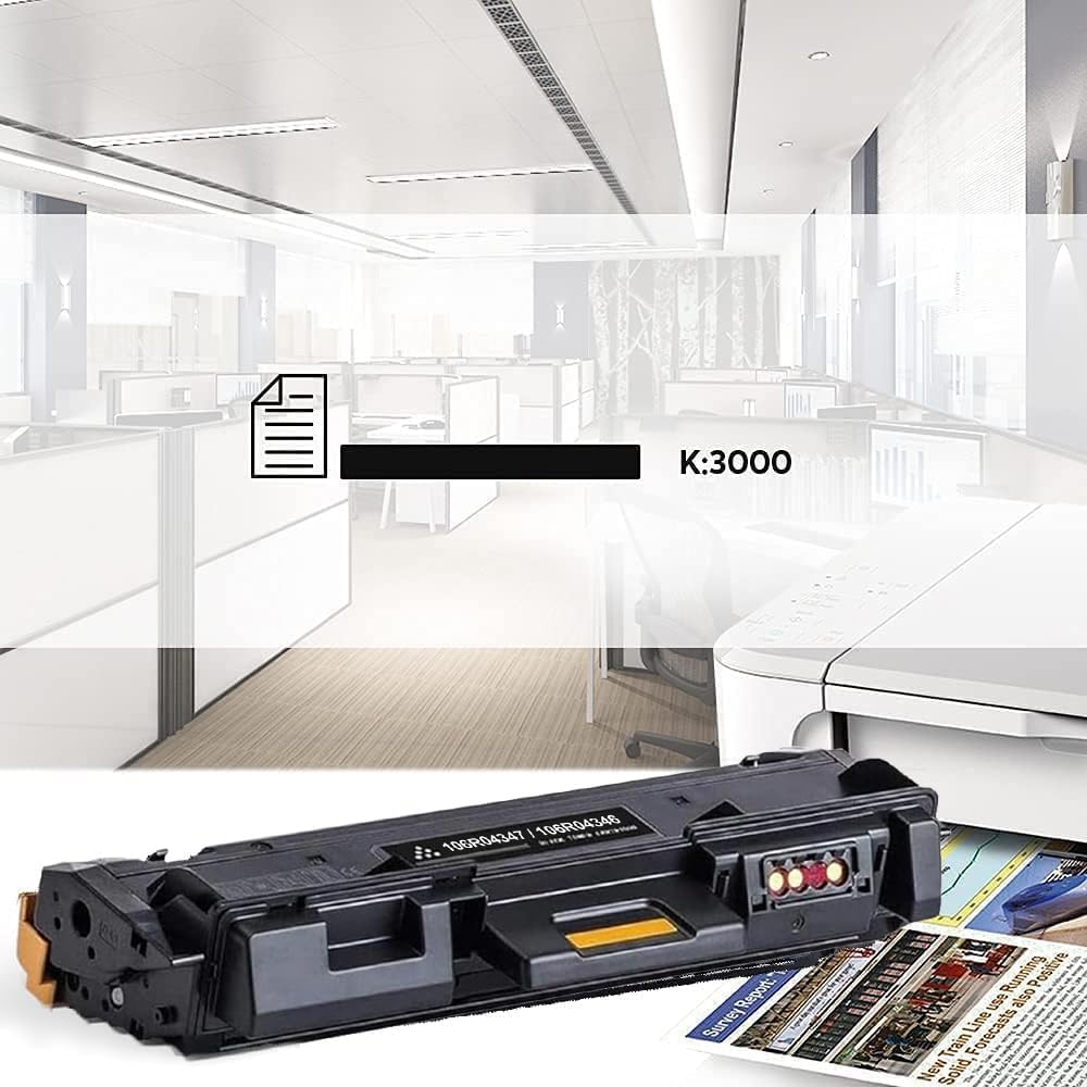 B205 B210 B215 Black Toner Cartridge Remanufactured Replacement for 106R04347 106R04346 for B205 MFP B205NI B210 B210DNI B215 MFP B215DNI Printers 3,000 Pages(2-Pack)