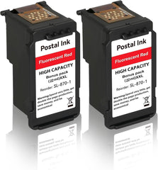 XXL SL-870-1 Fluorescent Postage Red Ink Cartridge High Capacity SL8701 Ink for PB New SendPro Mailstation Postage Meter (CSD1) - (18ML)