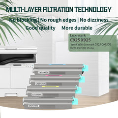 C925 X925 Remanufactured Toner Cartridge Black Cyan Magenta Yellow Replacement for C925 C925DE X925 X925DE.(C925H2KG C925H2CG C925H2MG C925H2YG)