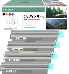 C925 X925 Remanufactured Toner Cartridge Black Cyan Magenta Yellow Replacement for C925 C925DE X925 X925DE.(C925H2KG C925H2CG C925H2MG C925H2YG)