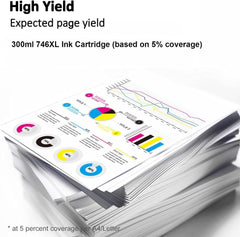 745 (F9K03A) Ink Cartridge Cyan Remanufactured 745XL 300-ml Ink Replacement for DesignJet HD Pro MFP Z2600 Z5600 Postscript Printers Ink Cartridge (1 Pack)