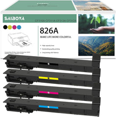 826A Toner Cartridge CF310A CF311A CF313A CF312A Compatible for Color Enterprise M855 M855dn M855x M855xh Printer (Black,Cyan,Magenta,Yellow 4 Pack)