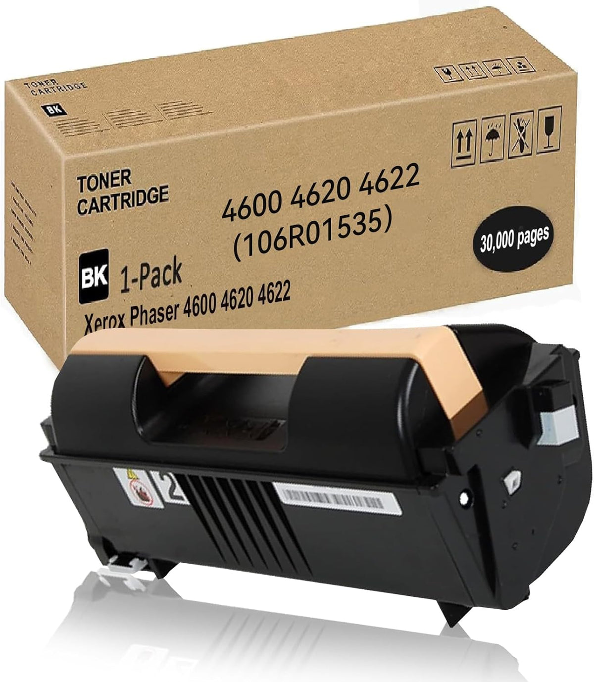 106R01535 High-Capacity Black Toner Cartridge Replacement for Phaser 4600 4620 4622 Printer (30,000 Pages)