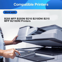 B205 B210 B215 Black Toner Cartridge Remanufactured Replacement for 106R04347 106R04346 for B205 MFP B205NI B210 B210DNI B215 MFP B215DNI Printers 3,000 Pages(2-Pack)