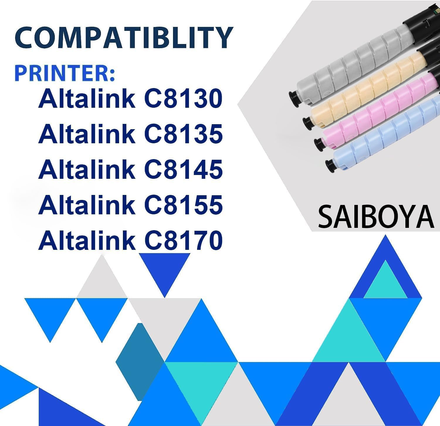 Altalink C8130 Toner Cartridge Replacement for Xerox 006R01746 006R01747 006R01748 006R01749 for Xerox AltaLink C8130 C8135 C8145 C8155 C8170 Printers