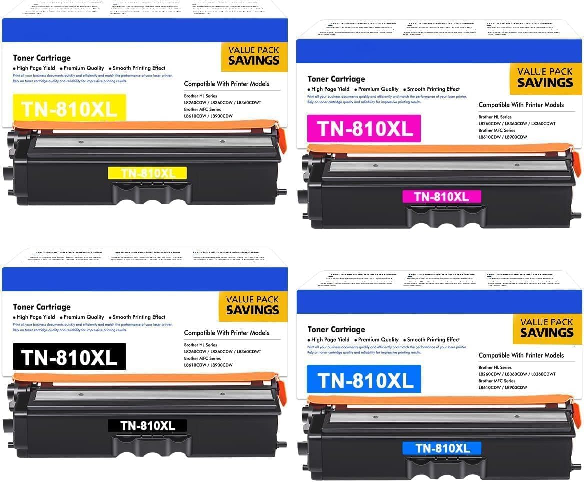 TN810XL TN810 Toner Remanufactured TN-810 TN-810xl Toner Cartridge Replacement for MFC-L9610CDN HL-L9410CDN HL-L9430CDN HL-L9470CDN MFC-L9630CDN MFC-L9670CDN Printer (12,000 Pages)