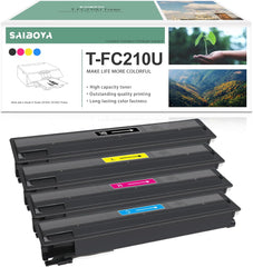 T-FC210U Toner Cartridge Remanufactured T-FC210U-K T-FC210U-C T-FC210U-M T-FC210U-Y Toner Replacement for E-Studio 2010AC 2510AC Printer (Black,Magenta,Cyan,Yellow,4 Pack)