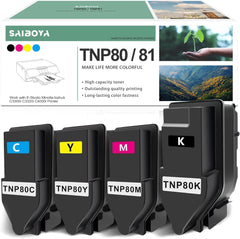 TNP80 TNP81 Toner Cartridge Remanufactured Extra High-Yield Replacement for Konica Minolta bizhub C3300i C3320i C4000i Printer（Black Magenta Yellow Cyan）