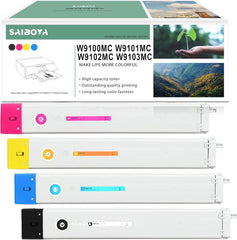 W9100MC W9101MC W9102MC W9103MC Toner Cartridge Remanufactured High Capacity Replacement for Color MFP E77428dn E77422dn Printers (Black Cyan Magenta Yellow,4 Pack)