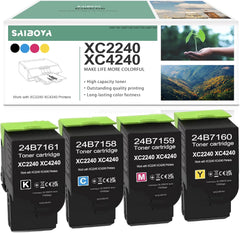 XC2240 XC4240 Toner Cartridge 24B7161 24B7158 24B7159 24B7160 Remanufactured High Capacity Replacement for XC2240 XC4240 Printers (Black,Cyan,Magenta,Yellow,4 Pack)